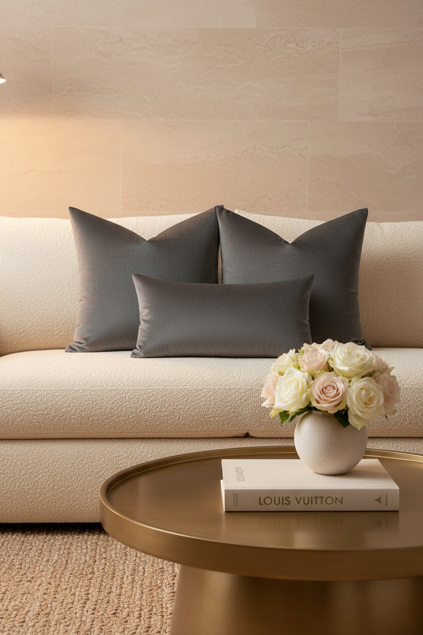 The Charcoal Grey Pillow Cover