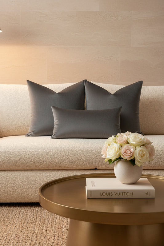 The Charcoal Grey Pillow Cover