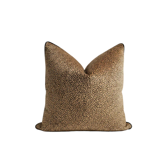 Cheetah Velvet Print Pillow | Safari Collection